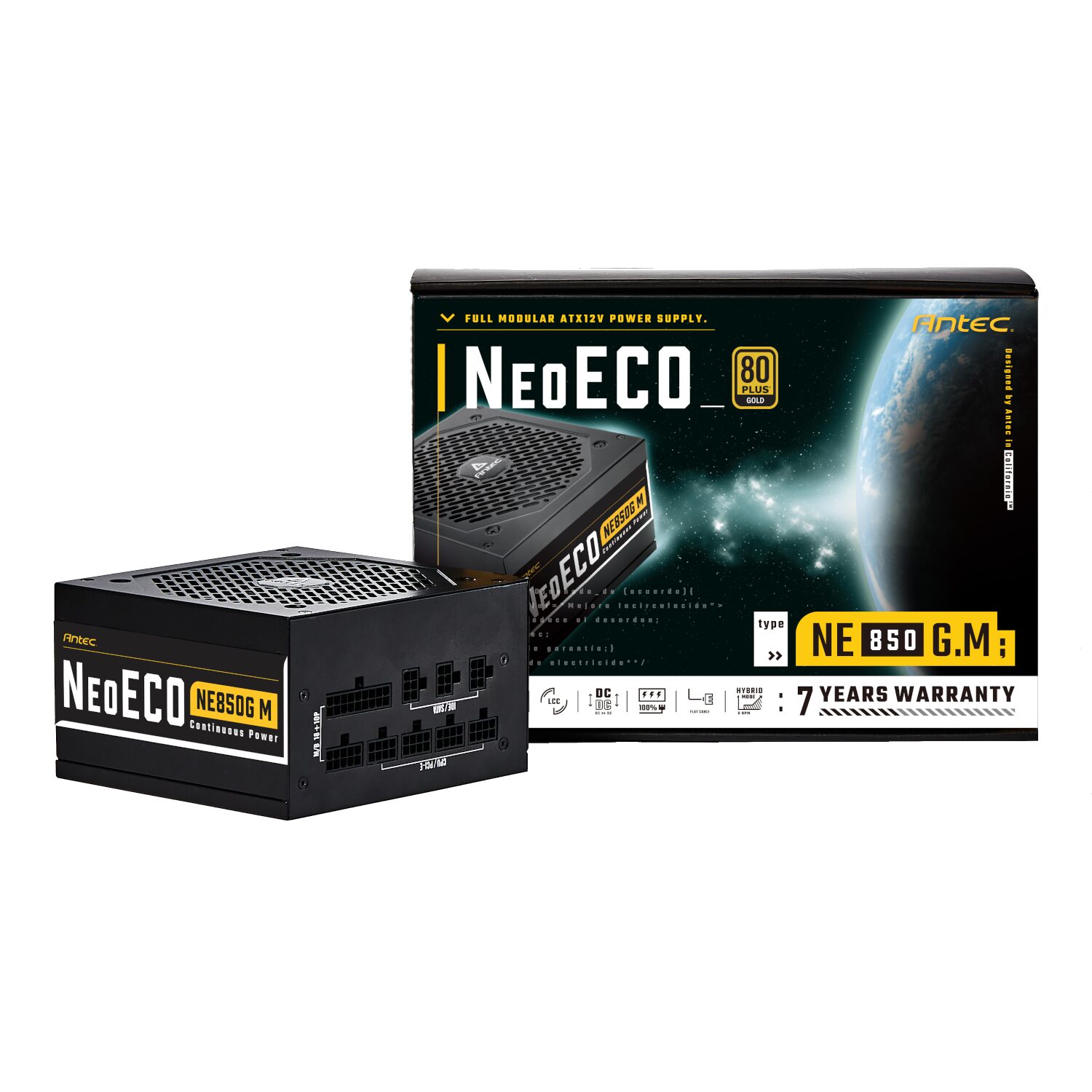 Antec NeoECO Gold Modular 850W Power Supply Unit (80 PLUS® Gold, PCIe 5.0 Ready