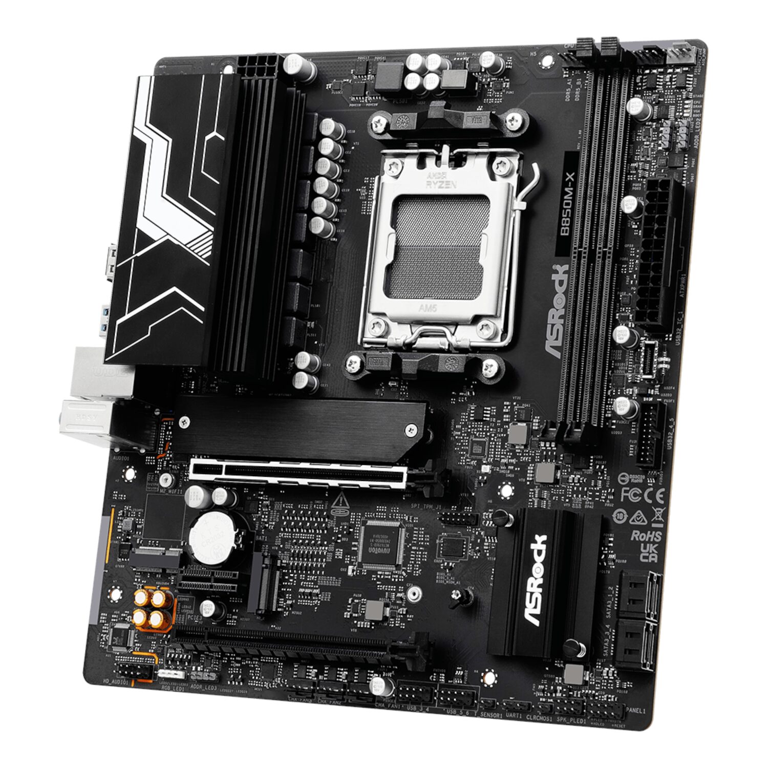 ASRock B850M-X WiFi AM5 Micro ATX Motherboard (DDR5, PCIe 5.0, Wi-Fi 6E)