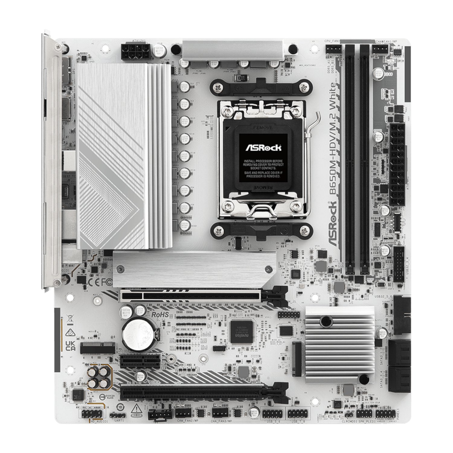 ASRock B650M-HDV/M.2 AM5 Micro-ATX Motherboard – White
