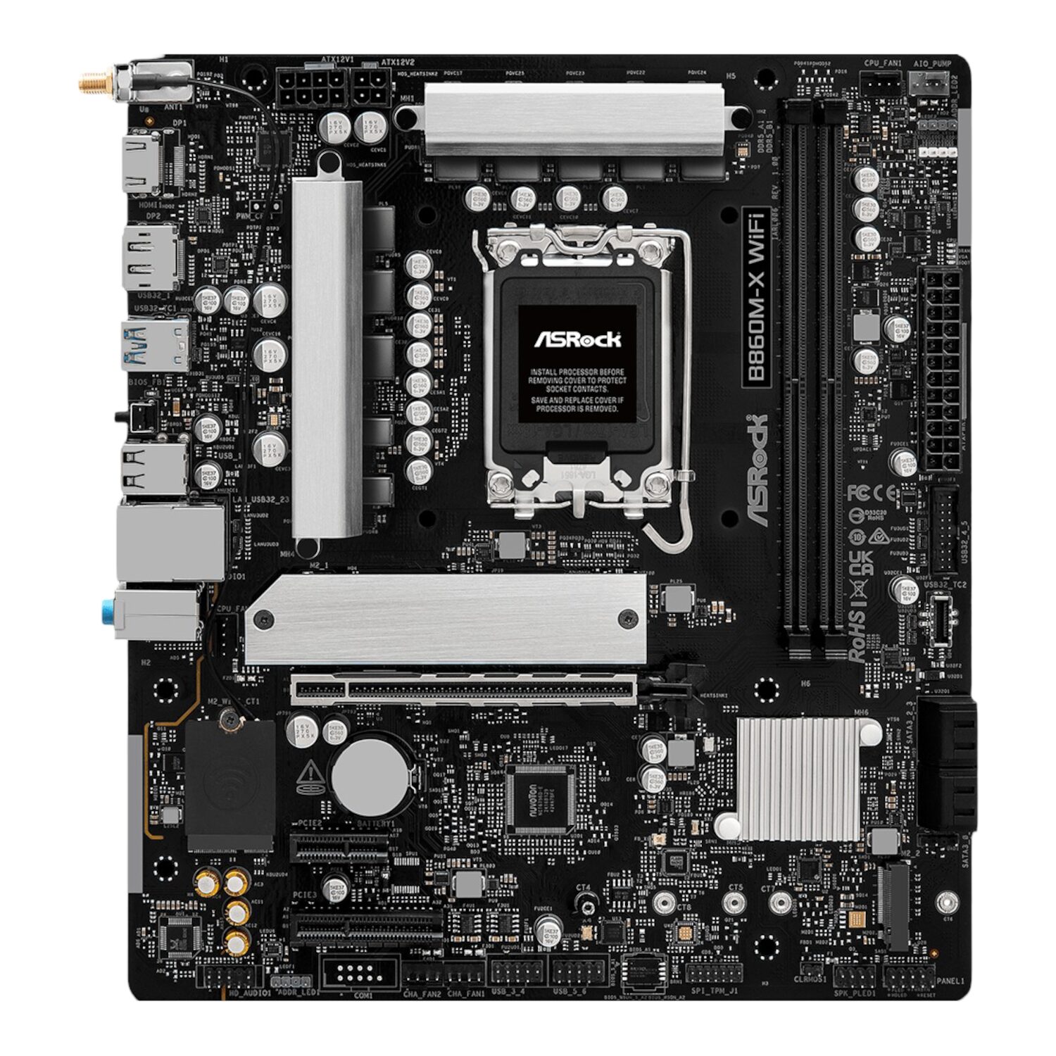 ASRock B860M-X Micro ATX DDR5 Motherboard (PCIe 5 & Wi-Fi 6E)