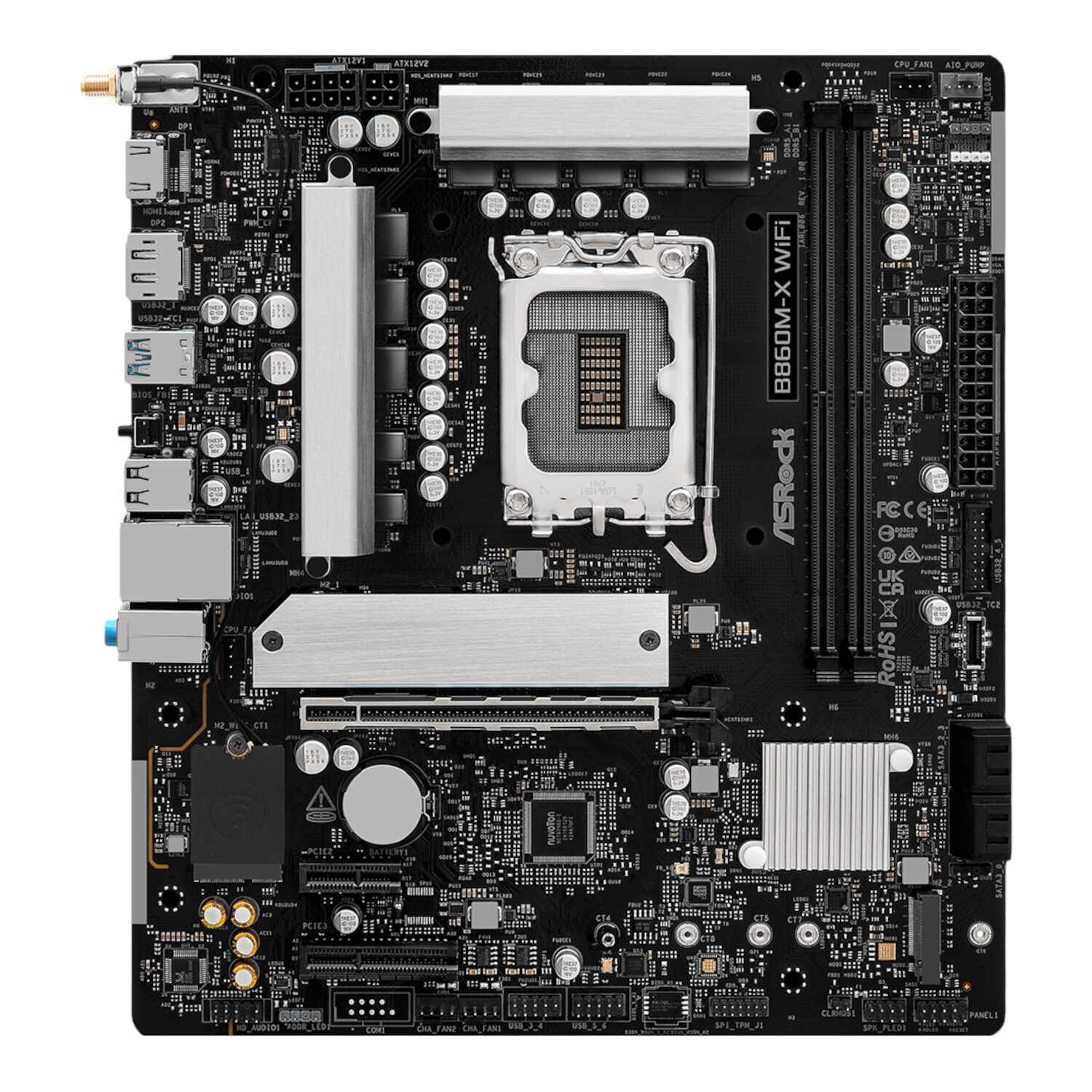 ASRock B860M-X Micro ATX DDR5 Motherboard (PCIe 5 & Wi-Fi 6E)